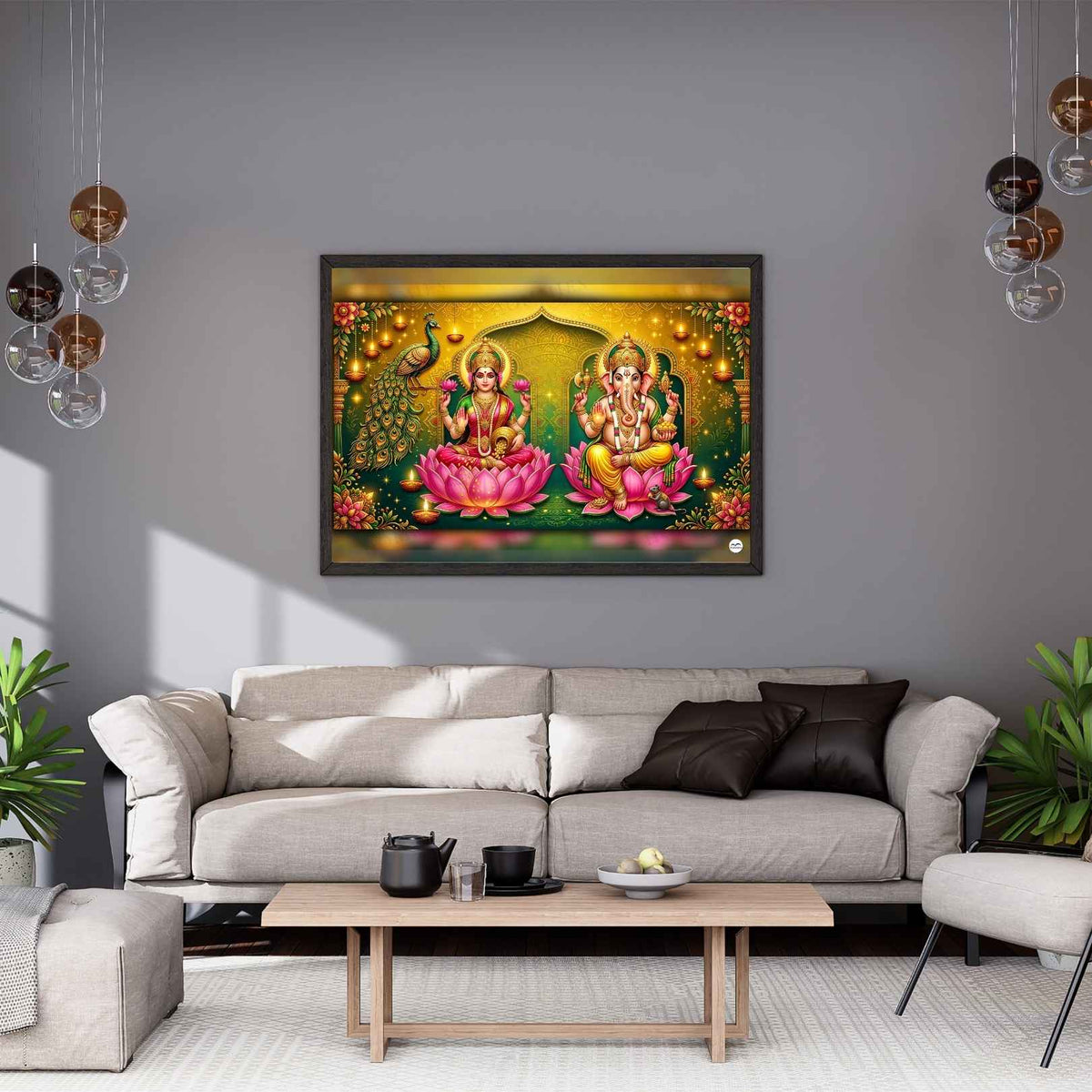 Spiritual Aura | Lakshmi Ganesh Print