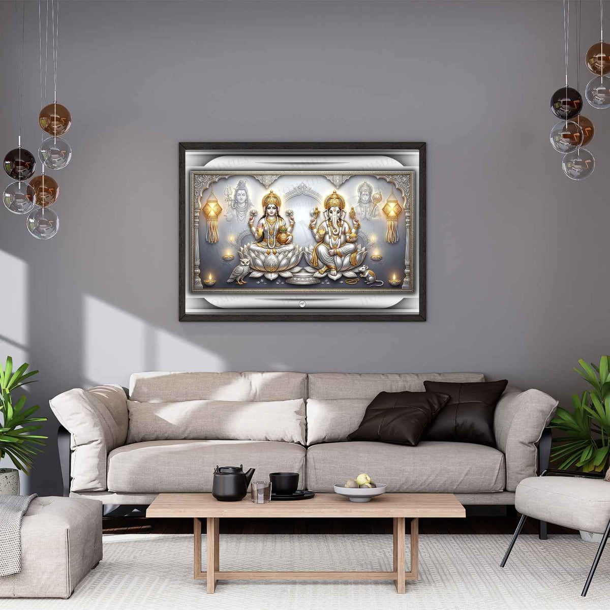Imperial Silver Pavilion | Lakshmi Ganesh Print