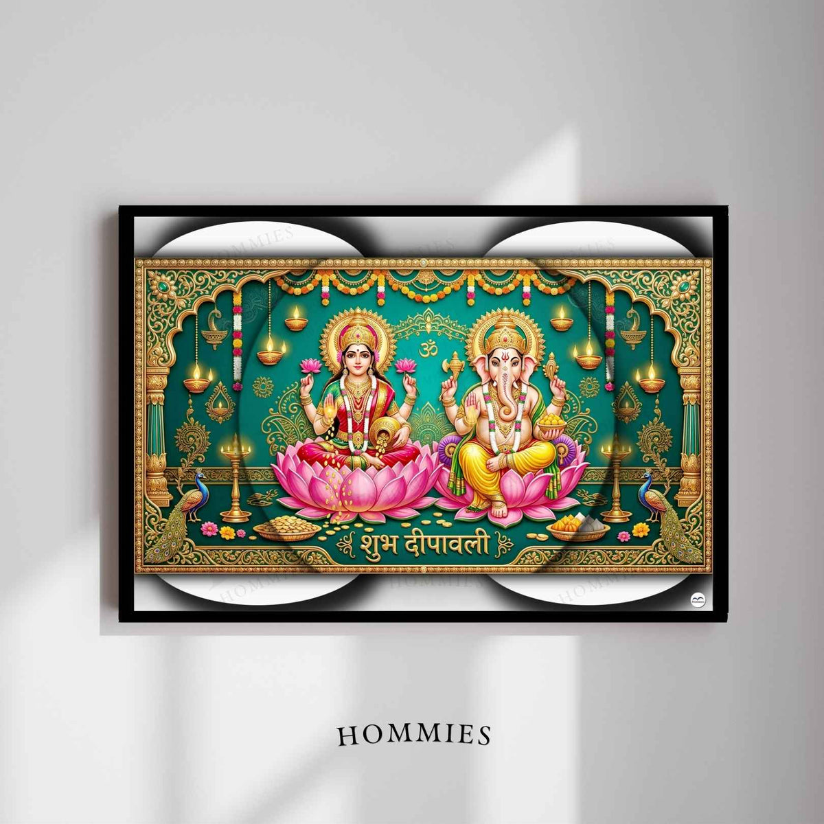 Celebration of Light and Wealth | Lakshmi Ganesh Print