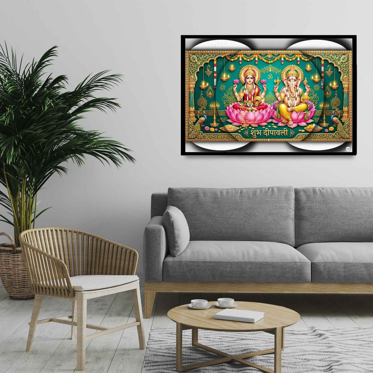 Celebration of Light and Wealth | Lakshmi Ganesh Print
