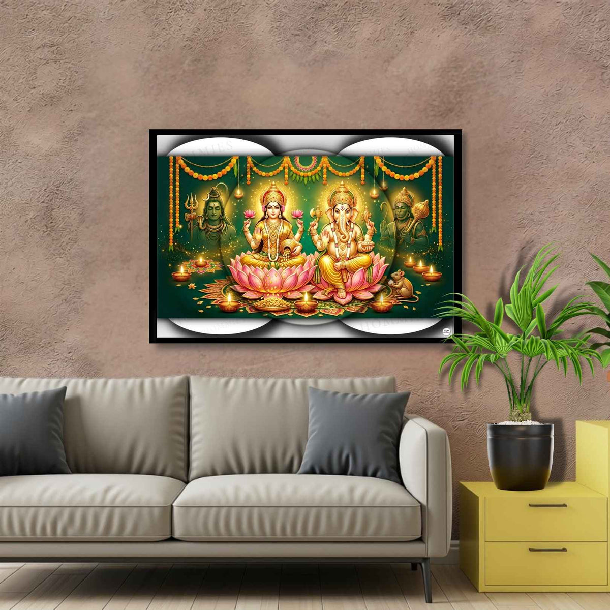 Emerald Protection | Lakshmi Ganesh Print