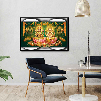 Emerald Protection | Lakshmi Ganesh Print