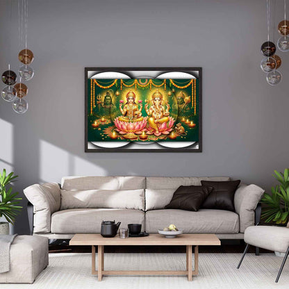 Emerald Protection | Lakshmi Ganesh Print