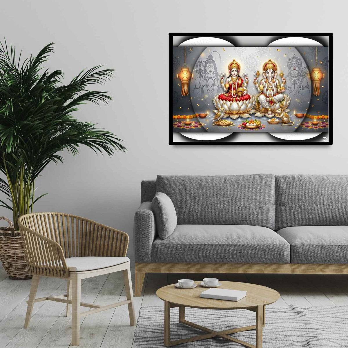 Eternal Strength and Divine Wealth | Lakshmi Ganesh Print