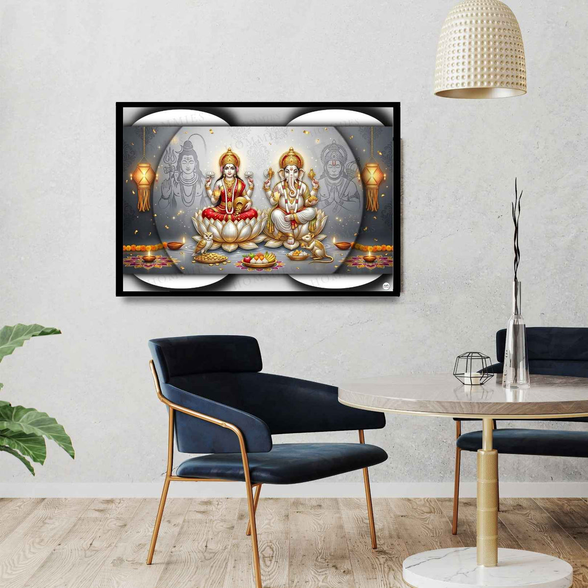 Eternal Strength and Divine Wealth | Lakshmi Ganesh Print