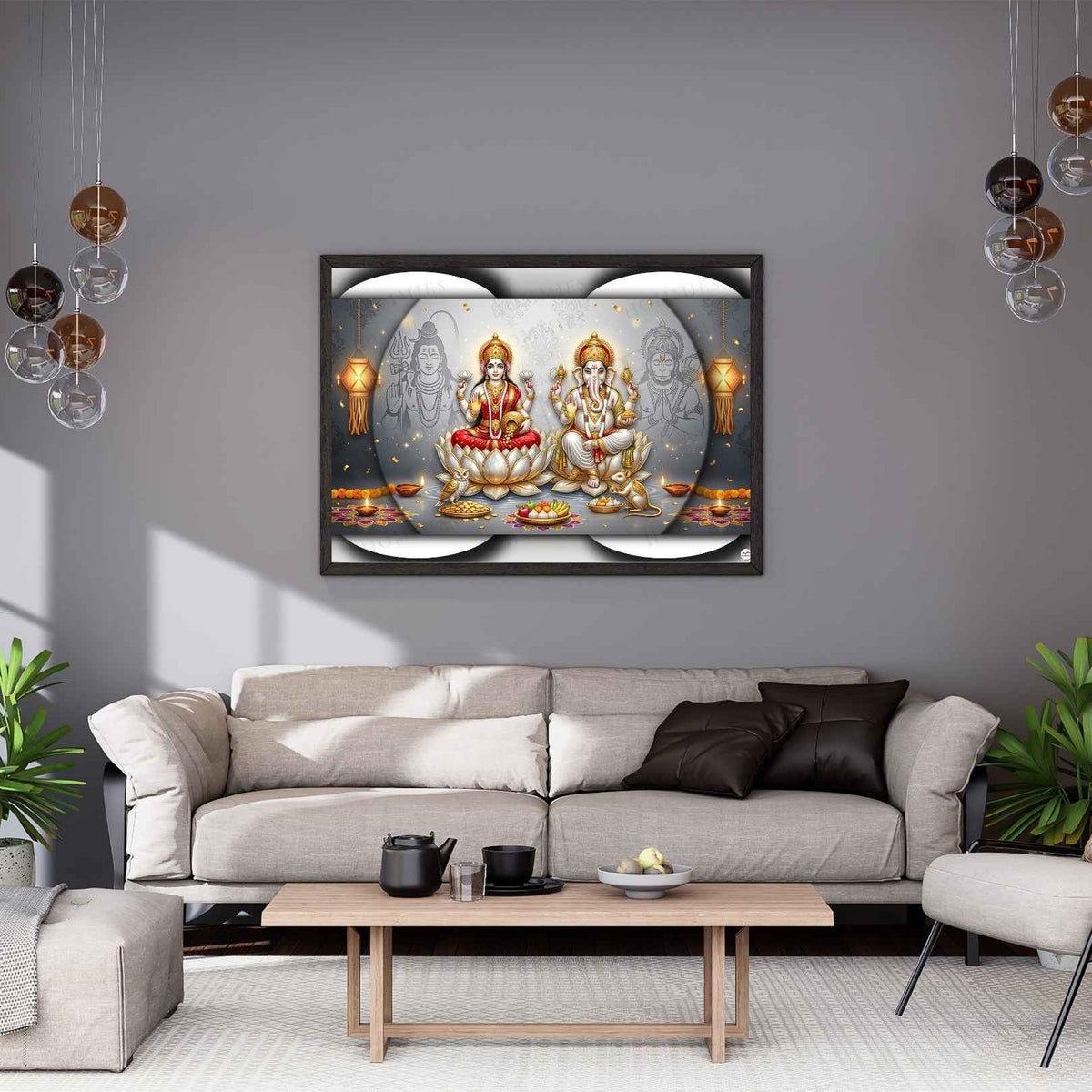Eternal Strength and Divine Wealth | Lakshmi Ganesh Print