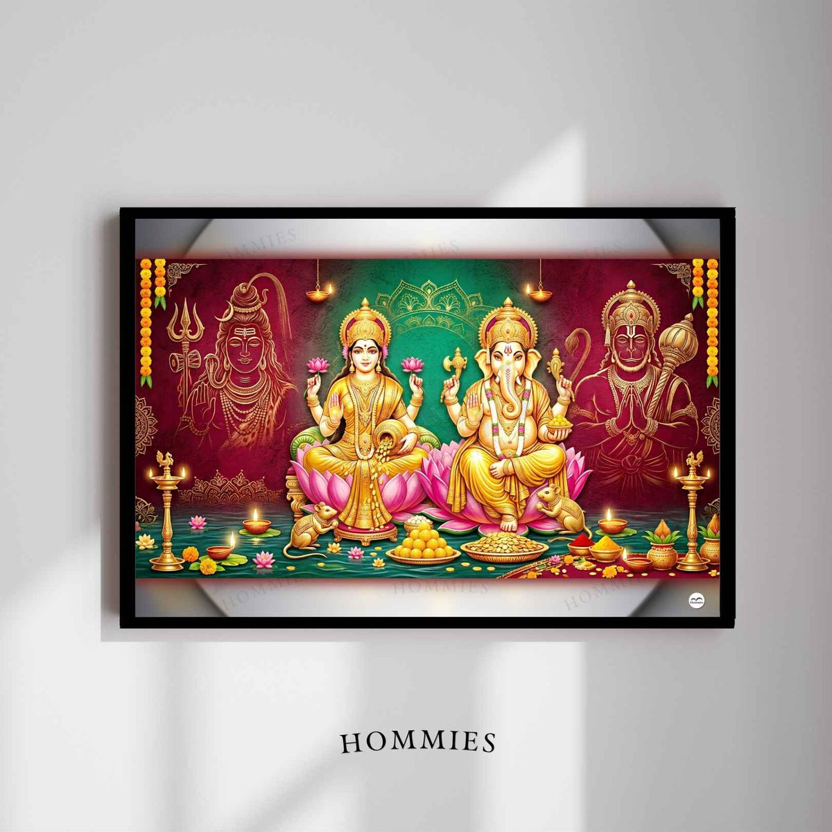 Cosmic Harmony and Strength | Lakshmi Ganesh Print