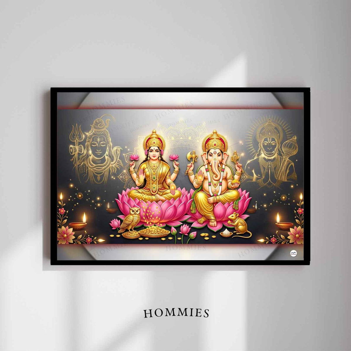 Divine Radiance | Lakshmi Ganesh Print