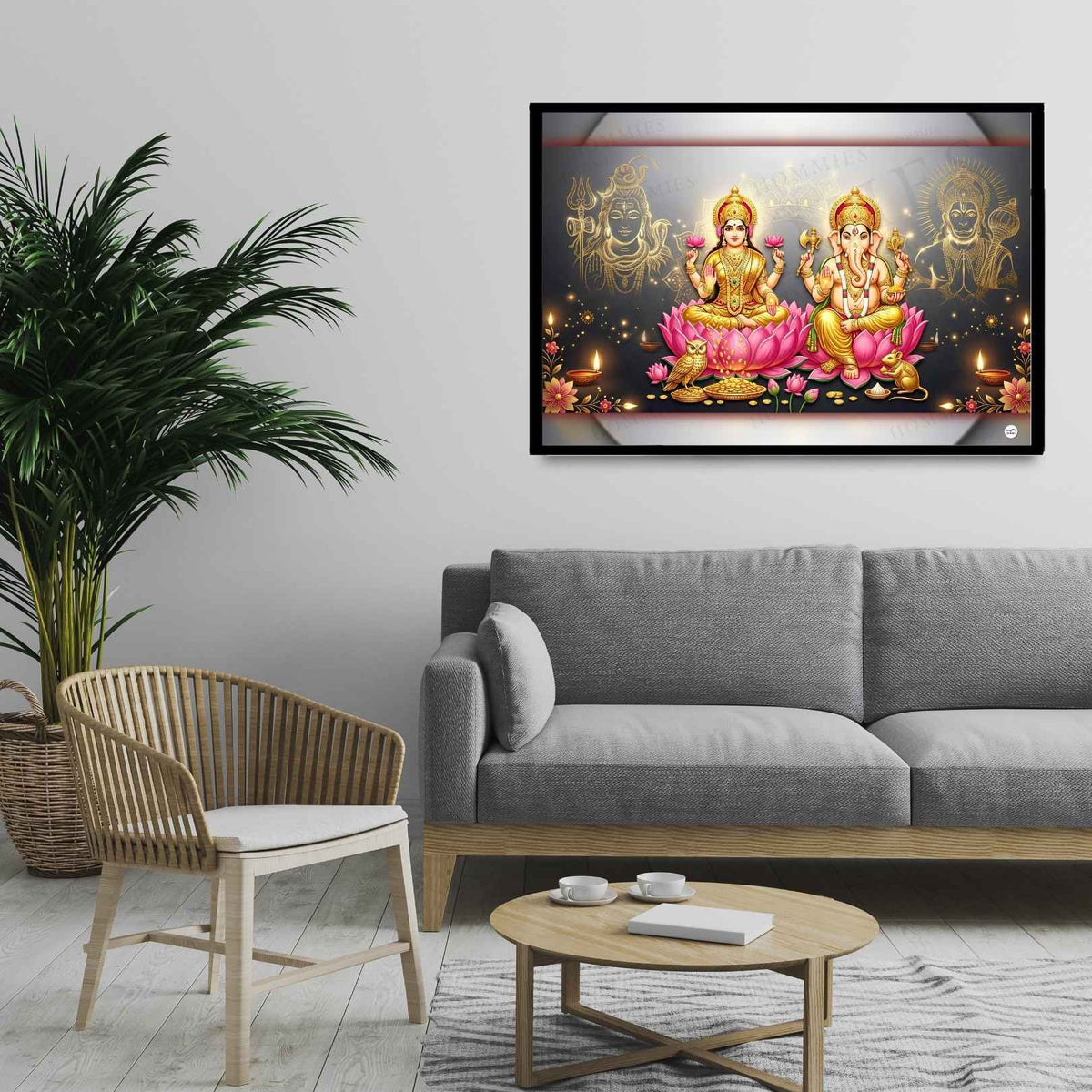 Divine Radiance | Lakshmi Ganesh Print