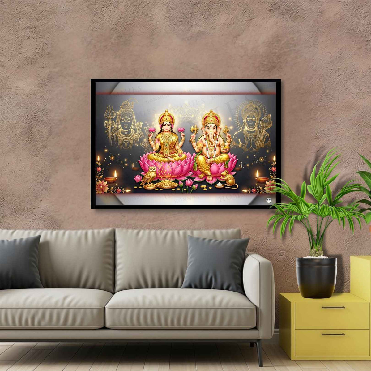 Divine Radiance | Lakshmi Ganesh Print