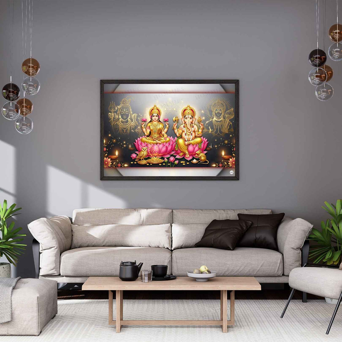 Divine Radiance | Lakshmi Ganesh Print