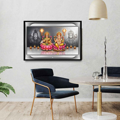 Realm of Prosperity and Power | Lakshmi Ganesh Print