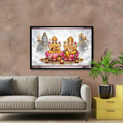 The Heavenly Abode | Lakshmi Ganesh Print