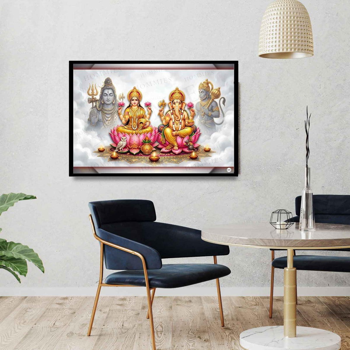 The Heavenly Abode | Lakshmi Ganesh Print