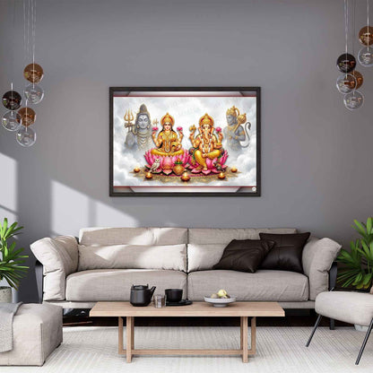 The Heavenly Abode | Lakshmi Ganesh Print