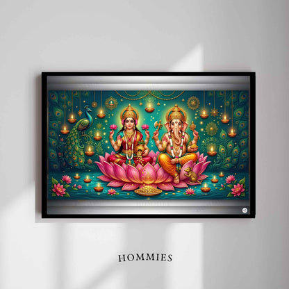 Abundance and Auspiciousness | Lakshmi Ganesh Print