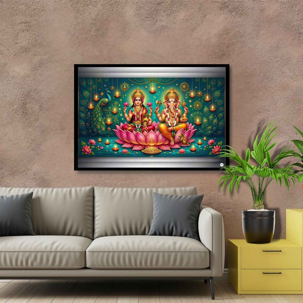 Abundance and Auspiciousness | Lakshmi Ganesh Print