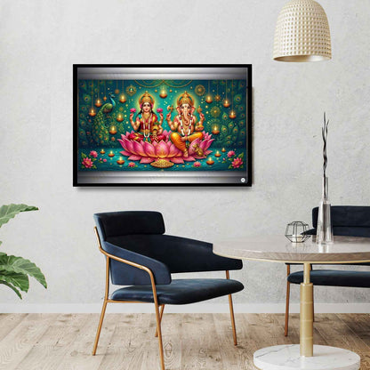 Abundance and Auspiciousness | Lakshmi Ganesh Print