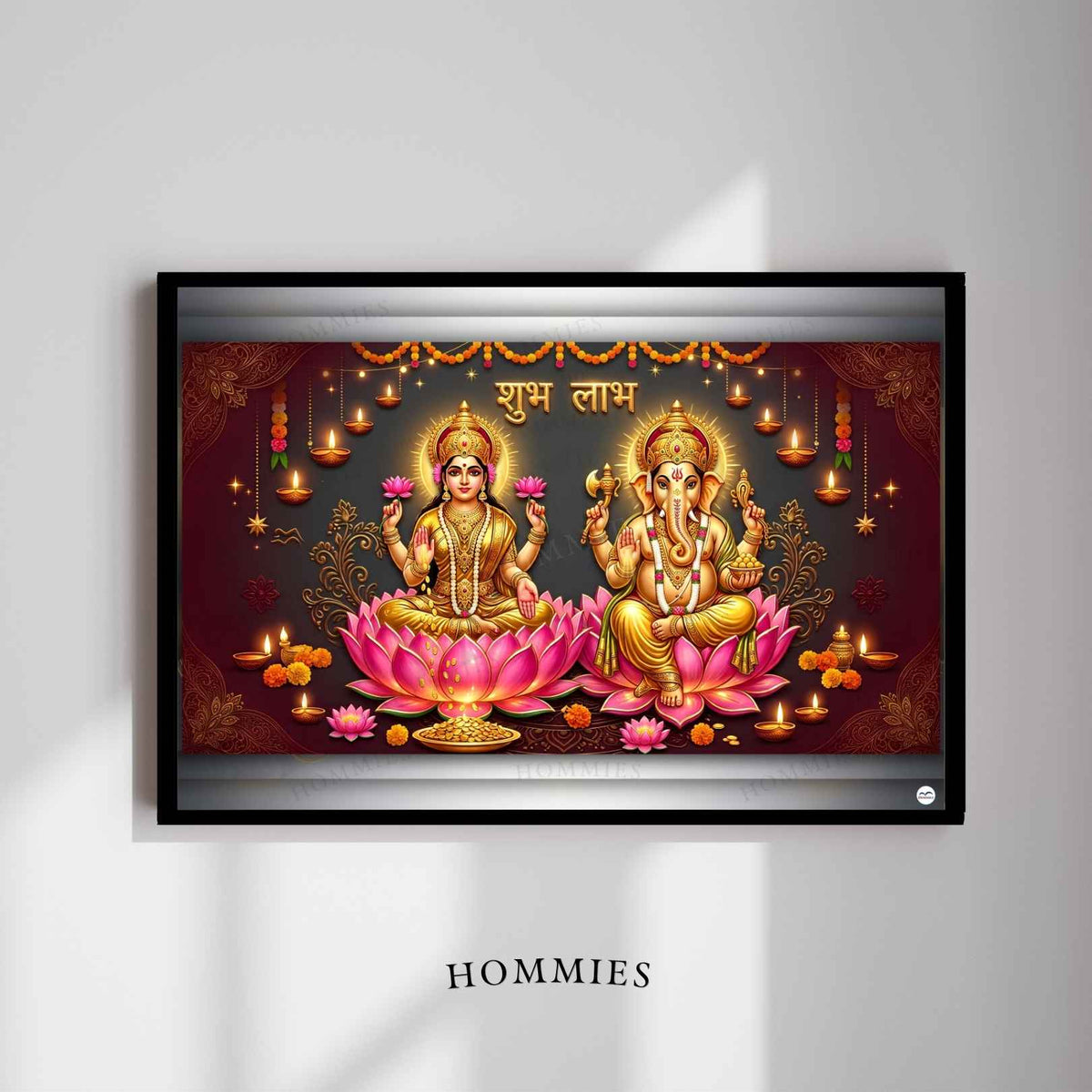 Circle of Sacred Flame | Lakshmi Ganesh Print