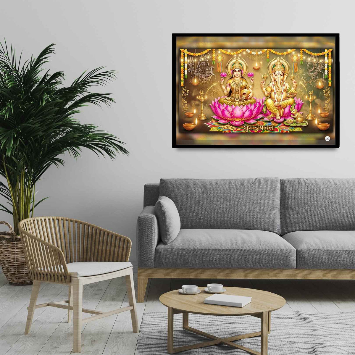Rays of Hope and Fortune | Lakshmi Ganesh Print