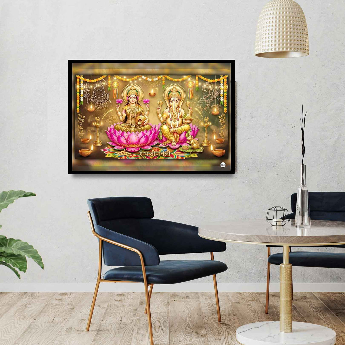Rays of Hope and Fortune | Lakshmi Ganesh Print