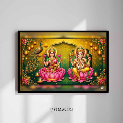 Spiritual Aura | Lakshmi Ganesh Print
