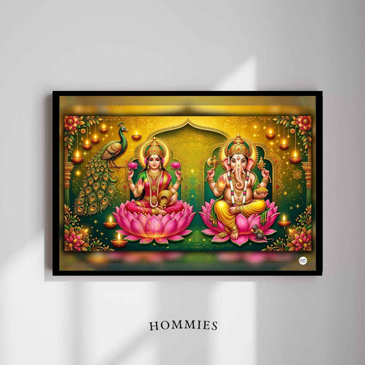 Spiritual Aura | Lakshmi Ganesh Print