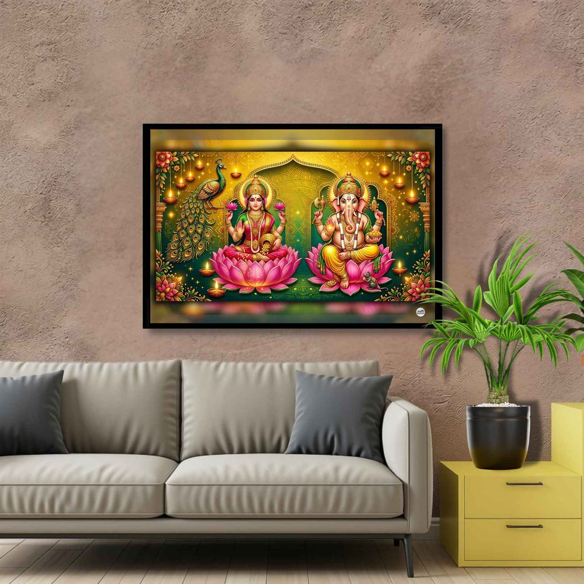 Spiritual Aura | Lakshmi Ganesh Print
