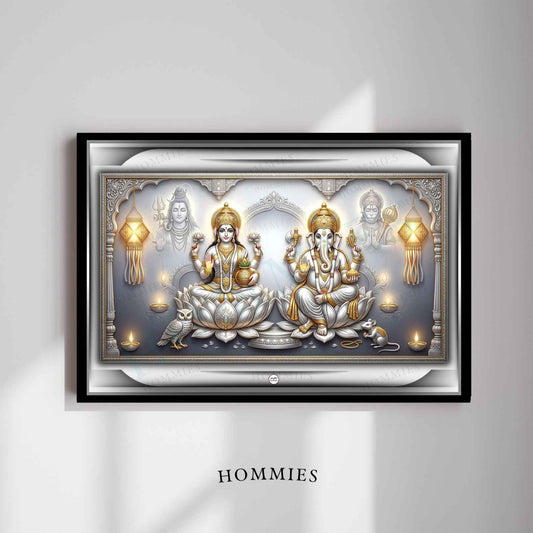 Imperial Silver Pavilion | Laxmi Ganesh Print
