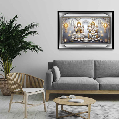 Imperial Silver Pavilion | Laxmi Ganesh Print