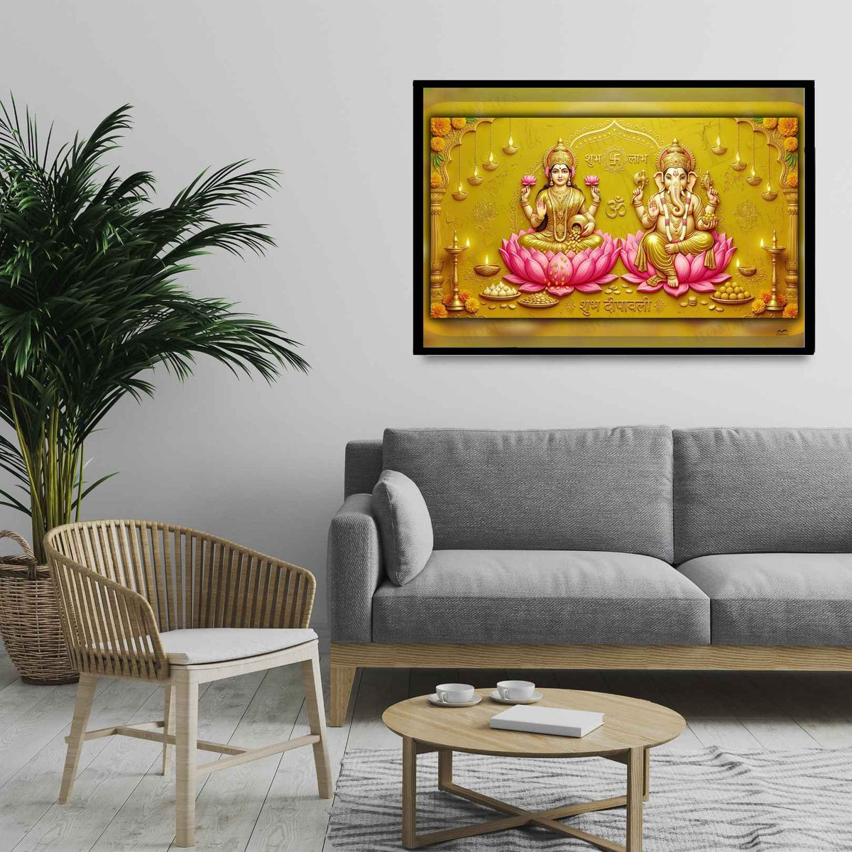 The Golden Hour Deepawali | Lakshmi Ganesh Print