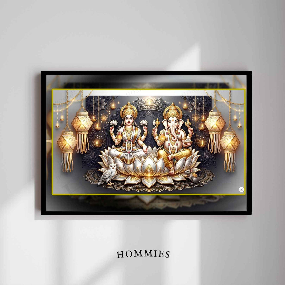 The Gilded Lanterns | Lakshmi Ganesh Print