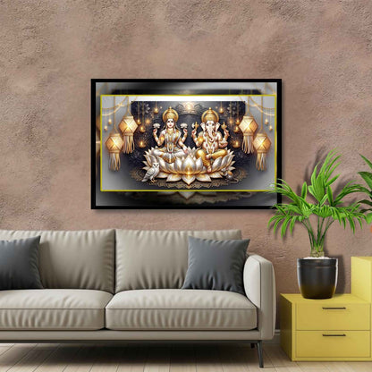 The Gilded Lanterns | Lakshmi Ganesh Print