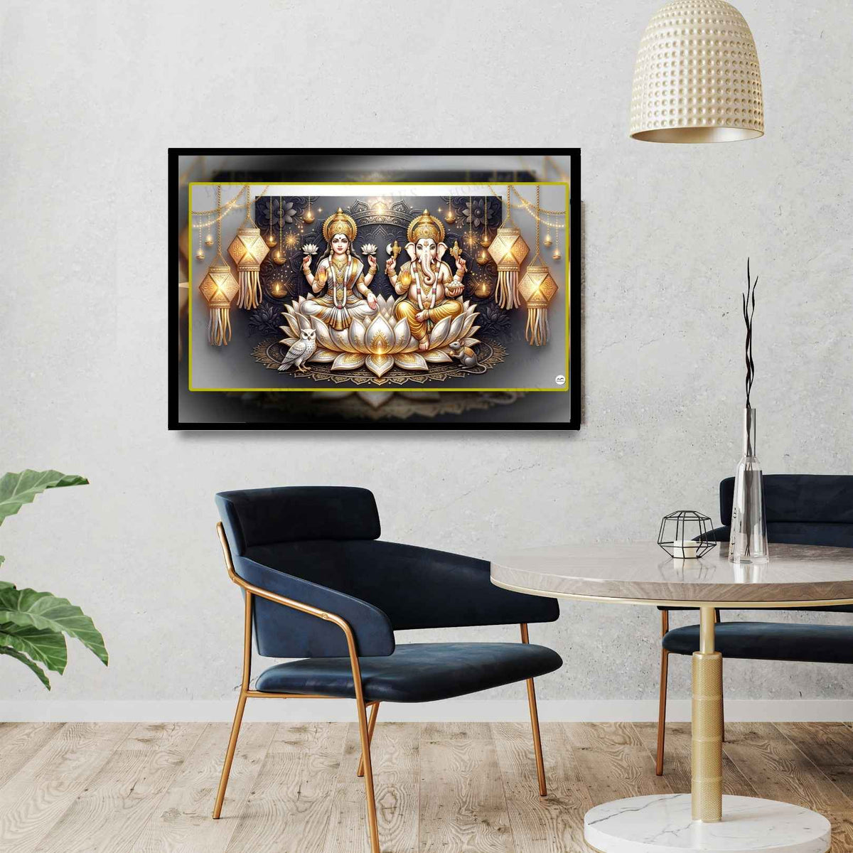 The Gilded Lanterns | Lakshmi Ganesh Print