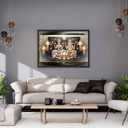 The Gilded Lanterns | Lakshmi Ganesh Print