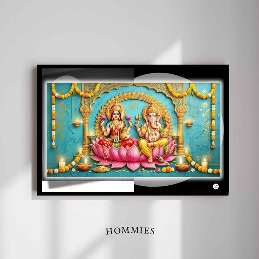 Festive Harmony | Lakshmi Ganesh Print