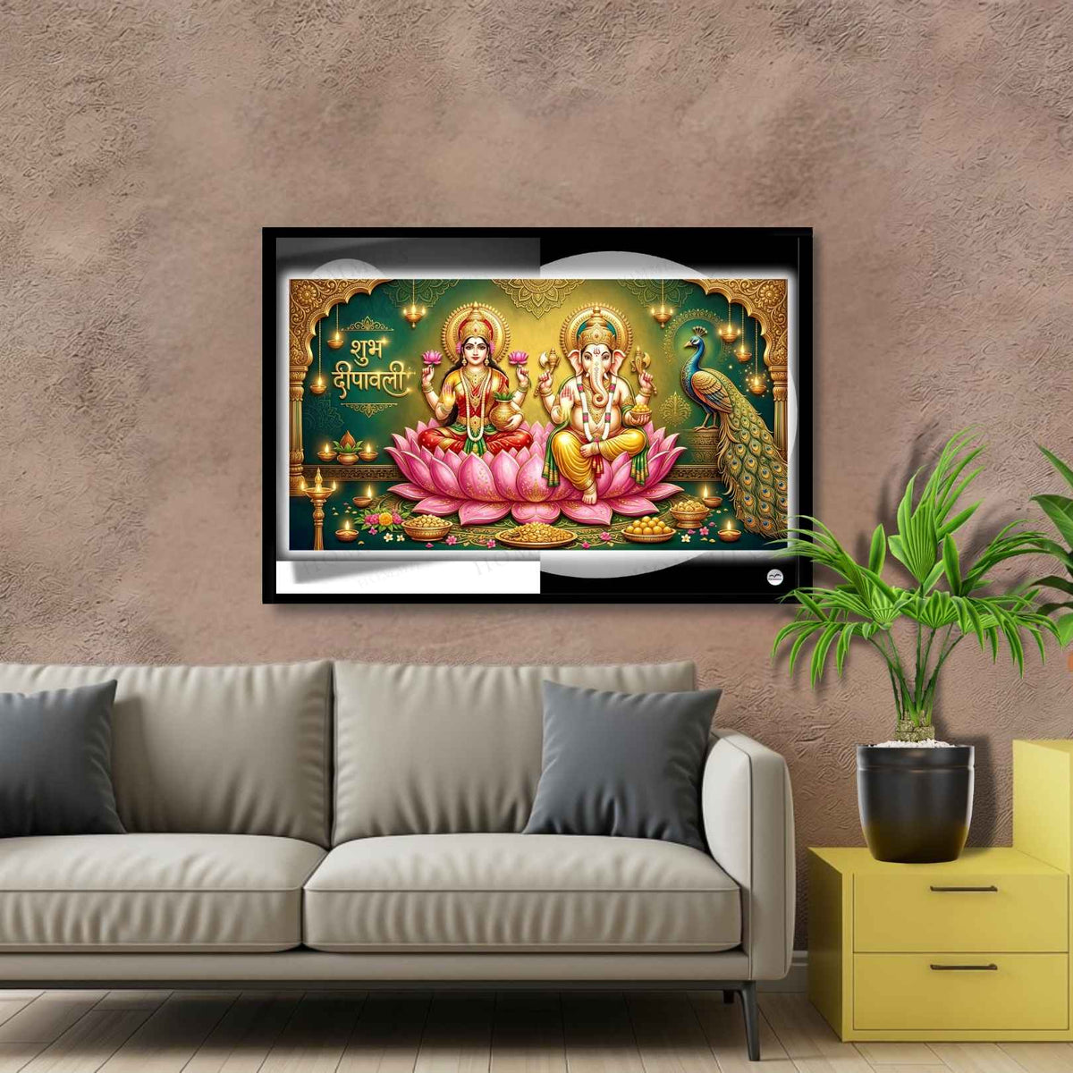 Shubh Deepawali | Lakshmi Ganesh Print