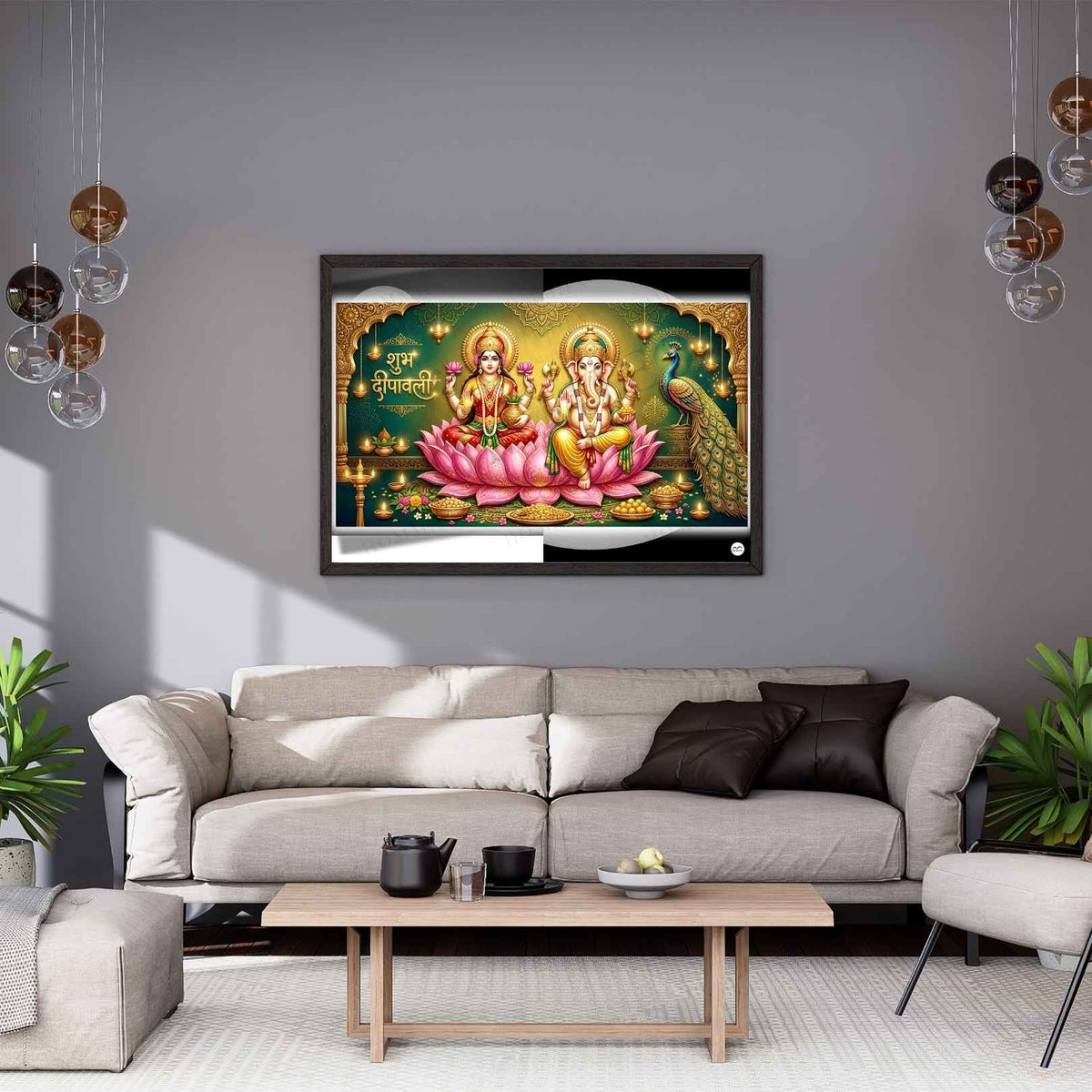 Shubh Deepawali | Lakshmi Ganesh Print