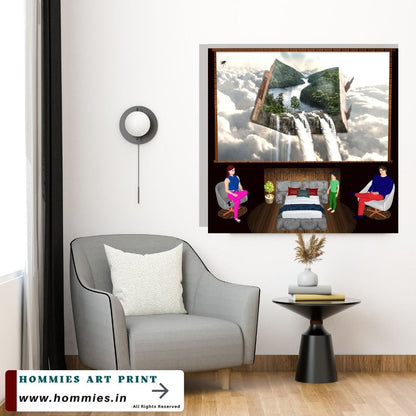 Book Waterfall | Hommies Art Print