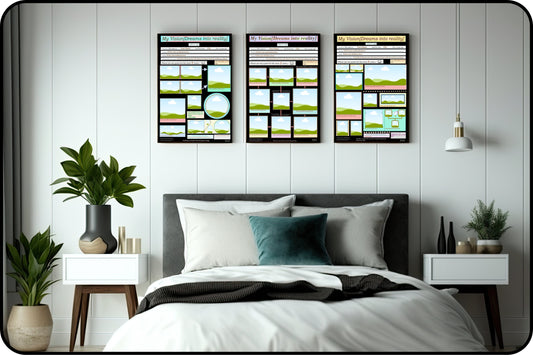 3 Premium Vision Board Templates (Dreams into Reality)