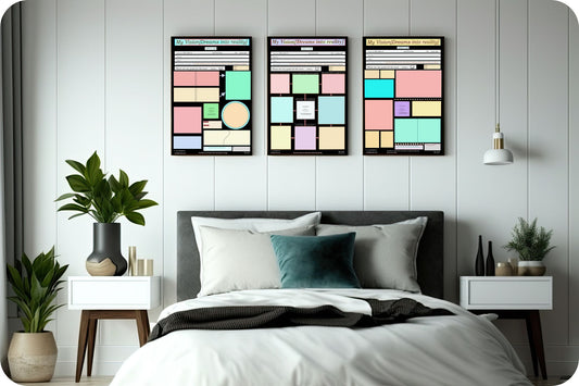 3 Premium Vision Boards (Dreams into Reality)